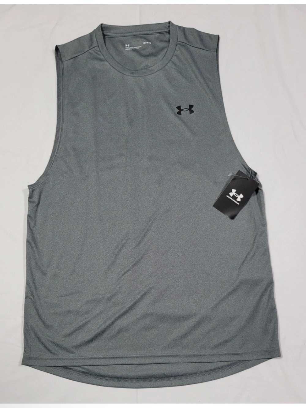Under Armour Mens Velocity- Muscle Tank Heat Gear Loose 1327972-012 Gray 2xl